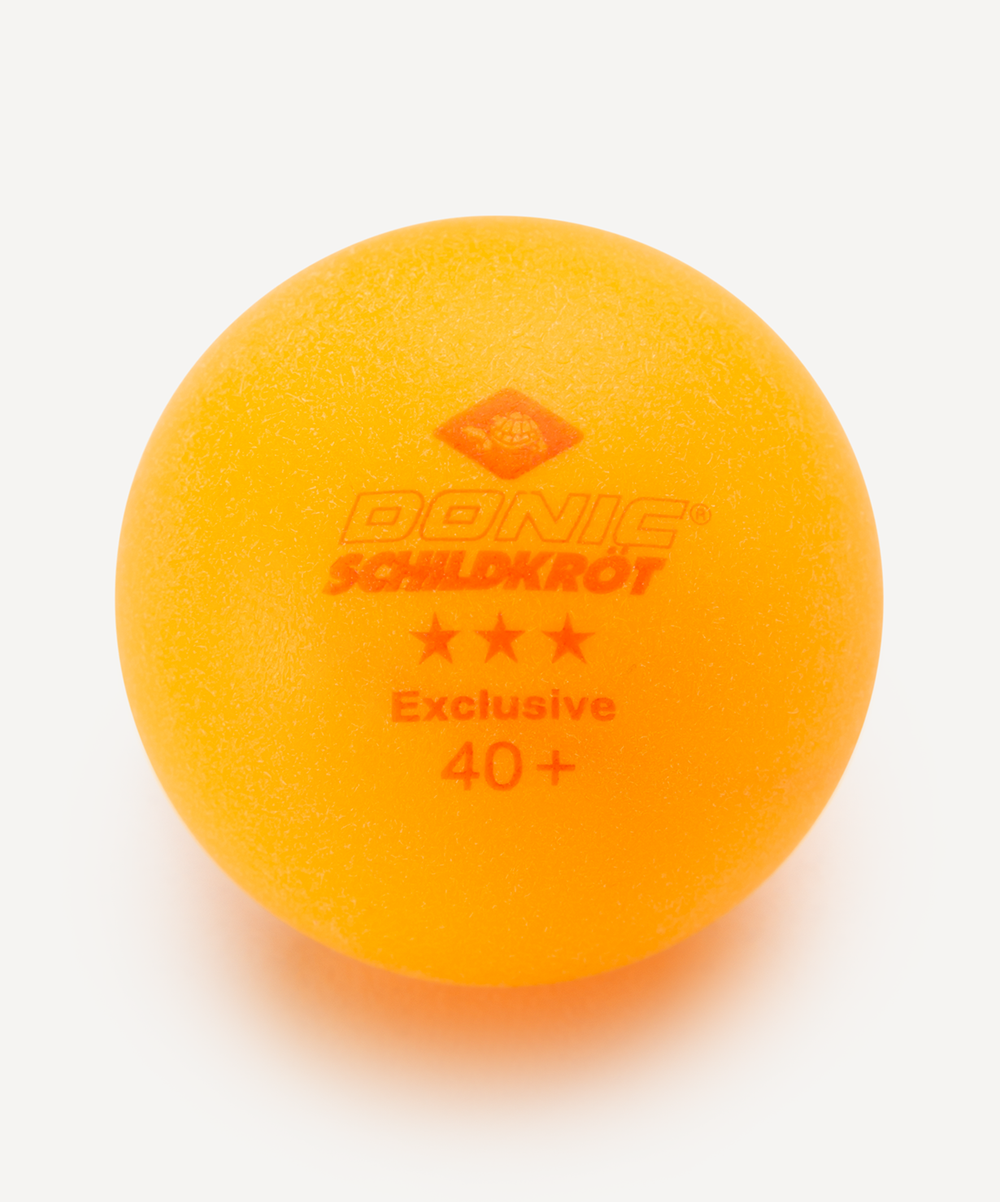 Мяч для настольного тенниса 3* Exclusive, оранжевый, 6 шт.
