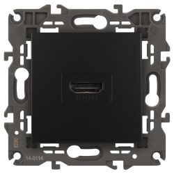 Розетка ЭРА Elegance 14-3114-05 HDMI IP20 антрацит | Эра Elegance