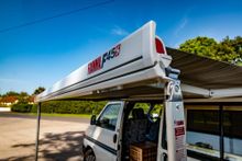 Маркиза Fiamma F45s 3.75м, настенная, корпус белый, полотно серое
