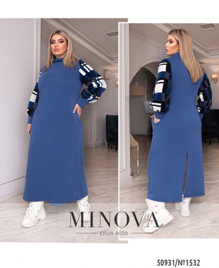 Платье 1532-джинс Minova Фото 1