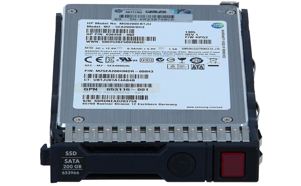 Жесткий диск HP 200GB 3G SATA MLC SFF 2.5in SC 636458-002