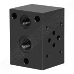 ML31-ST - Одноместная стальная плита для батарейного монтажа клапанов Ду6 (DN6 - CETOP03)