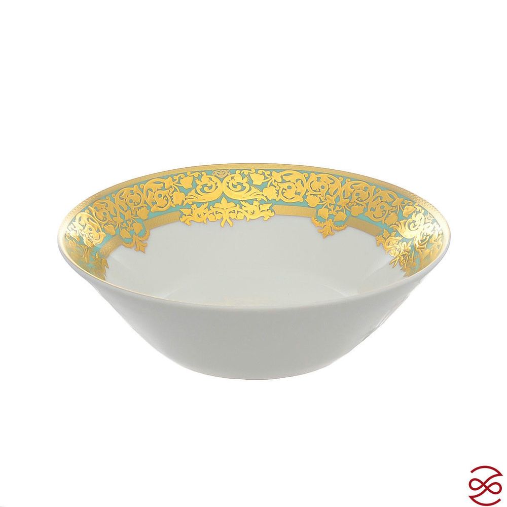 Набор салатниц Falkenporzellan Natalia seladon gold 18см(6 шт)