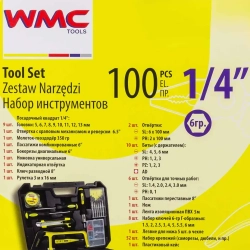 Набор инструмента 100пр.(6-гран.)(4-14мм) WMC TOOLS WMC-20100