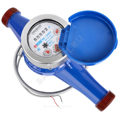 Счётчик х/в крыльчатый многоструйный Ду 32 Ру16 Qn=6 м3/ч 40С L=260мм резьба импульсный В/К ВК-ХИ Метер