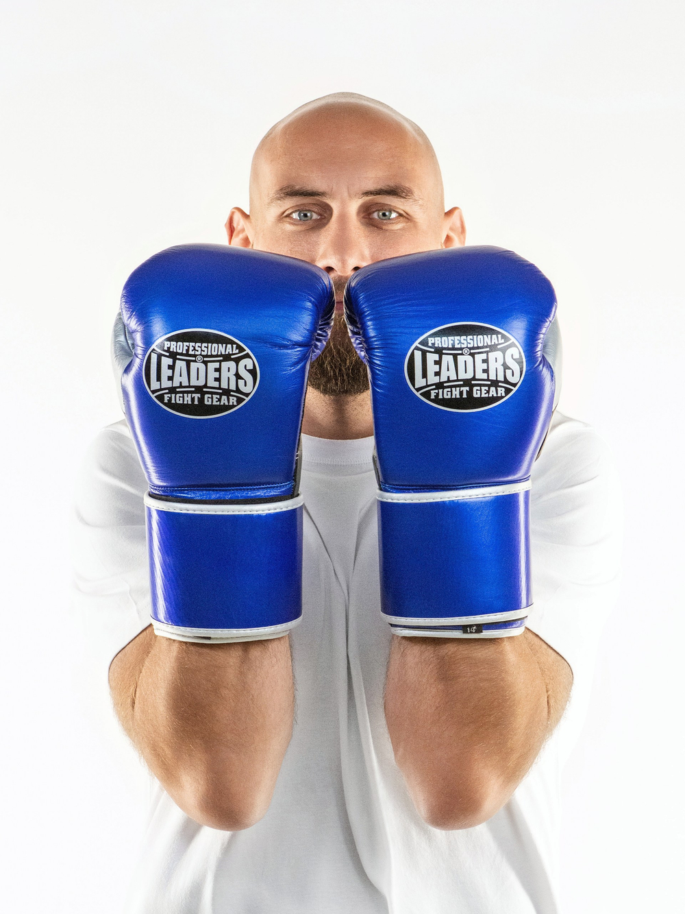 ПЕРЧАТКИ БОКСЕРСКИЕ LEADERS LEAD SERIES LONG VELCRO CUSTOM BL/BK/SIL