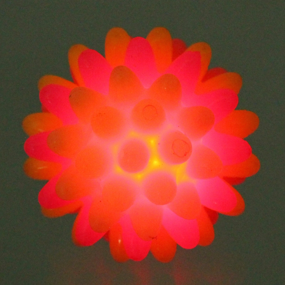 Мяч 5,5 см «Ёжик» попрыгун, с подсветкой