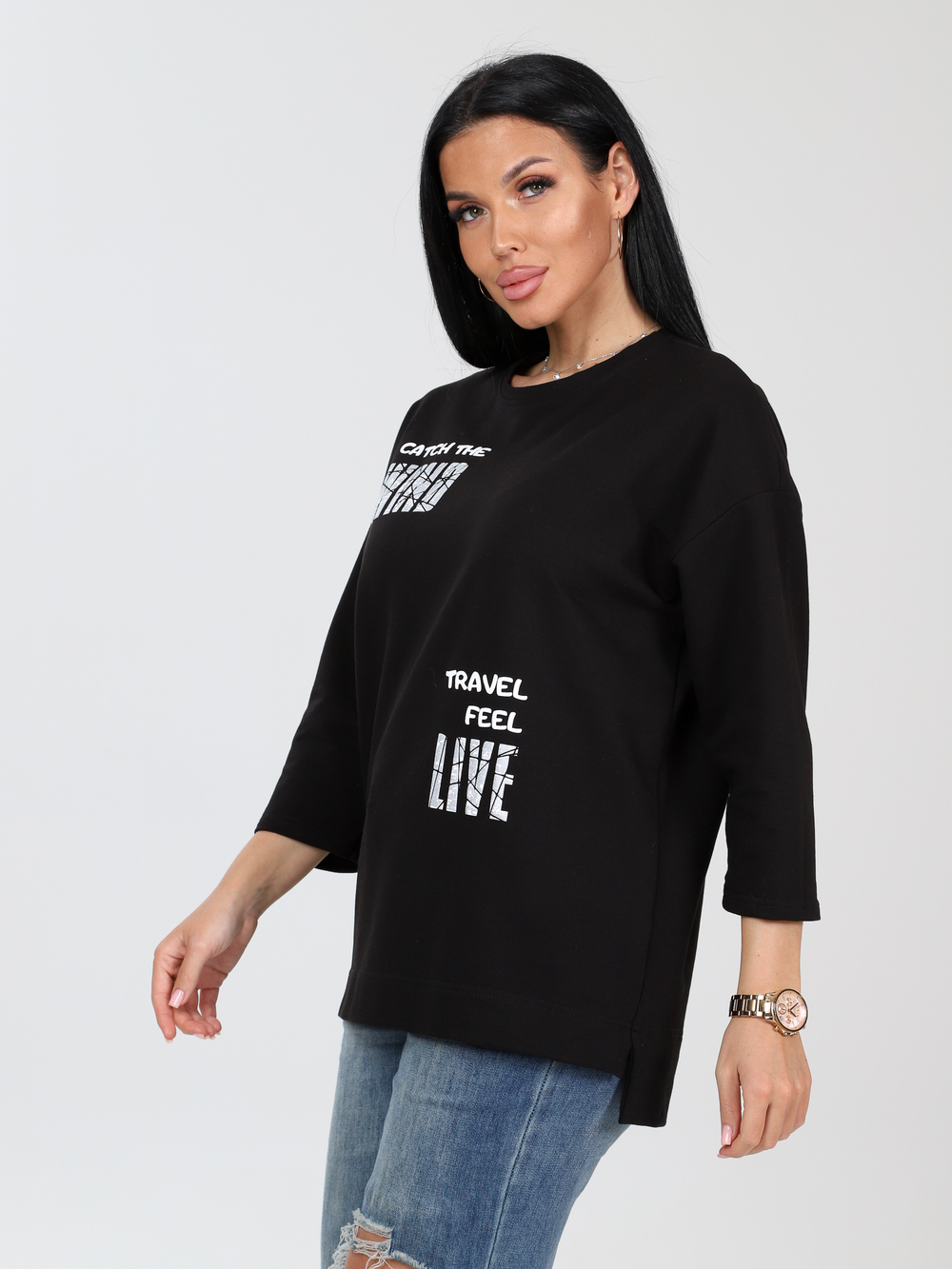 Джемпер "Свайп" черный