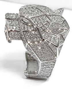 Ювелирное мужское кольцо из серебра с фианитами