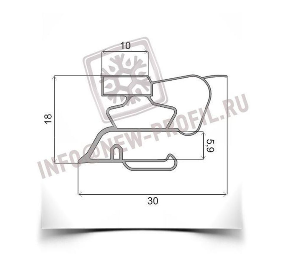 Уплотнитель для холодильника Samsung RL39 EBSW х.к. 1040*570 мм (022 АНАЛОГ)