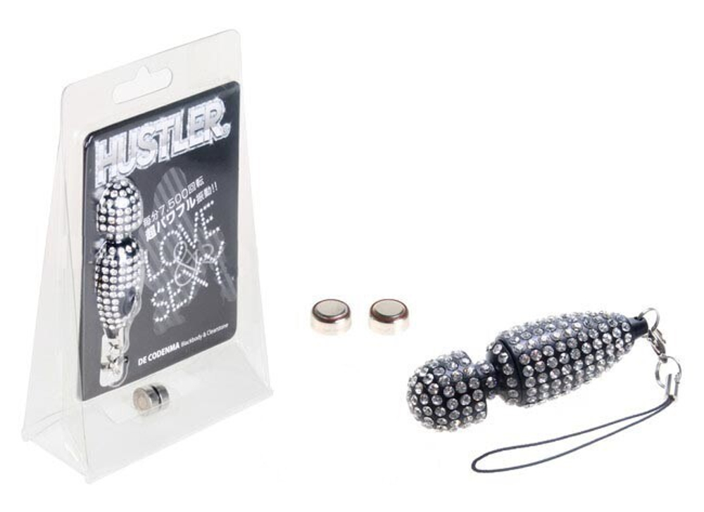 Вибратор-брелок со стразами Strasse Mini Vibe (6,5 см , разные цвета) (Цвет: разные цвета)