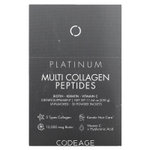 Codeage, Platinum, мультиколлагеновые пептиды, без добавок, 30 пакетиков по 11 г (0,38 унции)