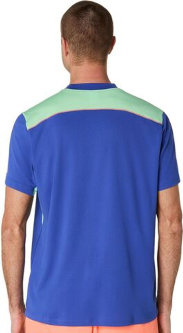 Мужская теннисная футболка Asics Padel Court Short Sleeve - dark cobalt/menthol