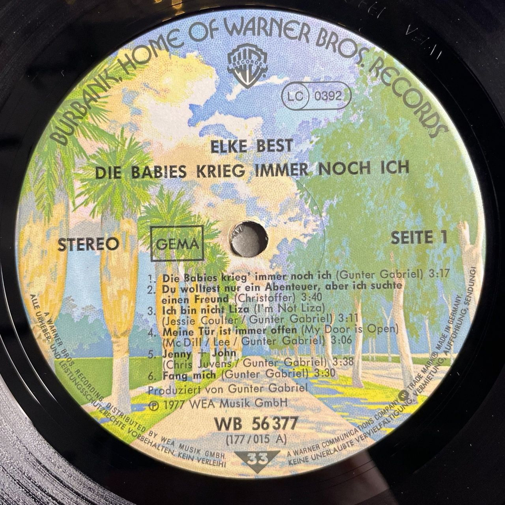 Винтажная виниловая пластинка LP Elke Best Die Babies Krieg' Immer Noch Ich (Germany 1977)