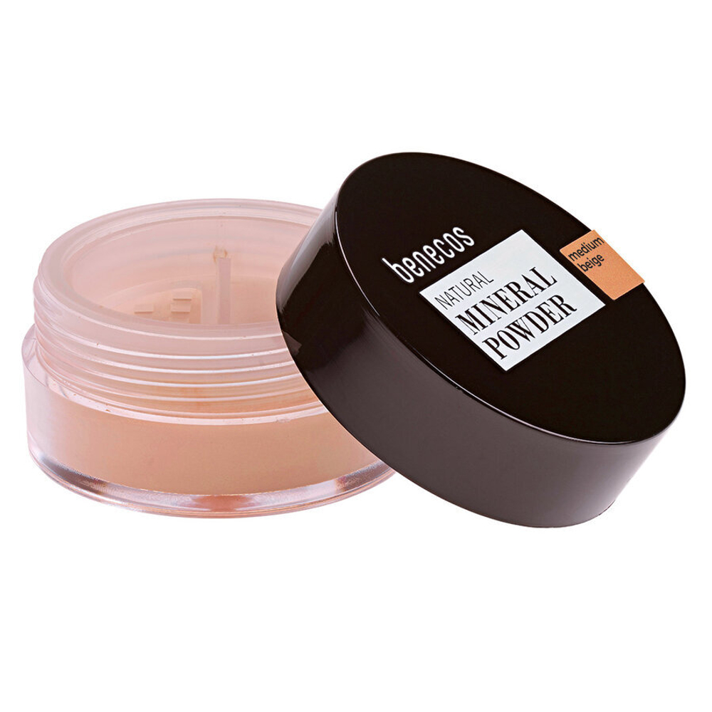 Натуральная минеральная пудра Benecos, средний бежевый, 6 гр