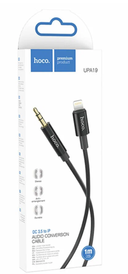 Кабель d3.5-iOS Lighting HOCO UPA19 1-метр