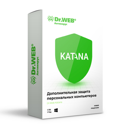 Электронная лицензия (ESD ключ) Dr.Web Katana 12М 1 ПК новая