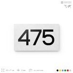 Номер на дверь 475, табличка на дверь для офиса, квартиры, кабинета, аудитории, склада, белая 120х70 мм, Айдентика Технолоджи