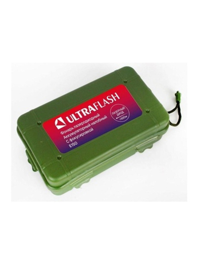 Фонарь аккумуляторный налобный E150 CREE 3Вт фокус 3 режима 220В пластик. черн. (бокс) Ultraflash 12188