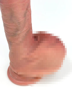 Фаллоимитатор на присоске с мошонкой №70S SGAN 3.5X18, телесный (12 рабочая длина)