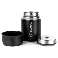 Термос для еды Relaxika 301 (0,7 литра), черный