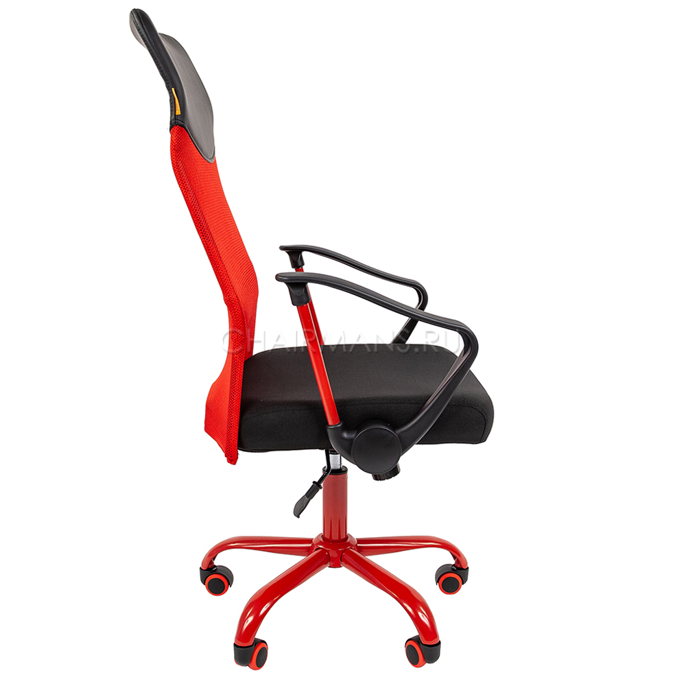 Кресло руководителя Chairman 610 CMet сетка/ткань красный/черный