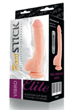 Вибратор 7 режимов вибрации на присоске телесный RealStick 17 см