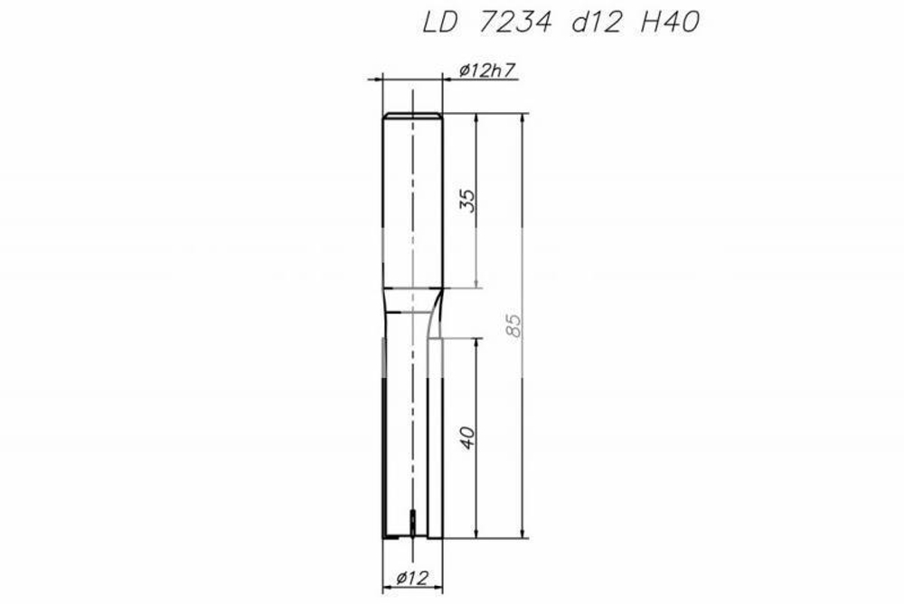 PCD фреза D.12x25 S.12