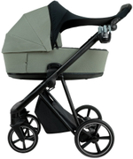 Детская коляска Roan Sol 2.0 3 в 1 с автокреслом Pituso Baesa Pro Black,Beige Canopy SLL/33/T Sage Green/Black/руч.Black