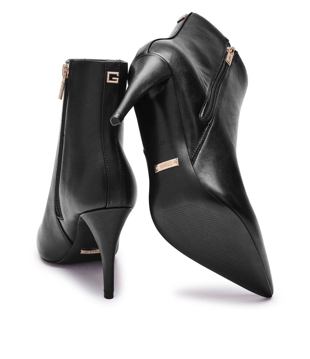 Кожаные ботильоны на шпильке SLINKS Guess - черный(FLFSLI LEA10)