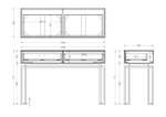 Консоль Garda Decor черная 2 ящика 120*42*77 см