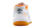 YONEX 65 3 Textile, Synthetic Leather Comfortable Low top Badminton Shoes Unisex White Silver Orange Wide Fit