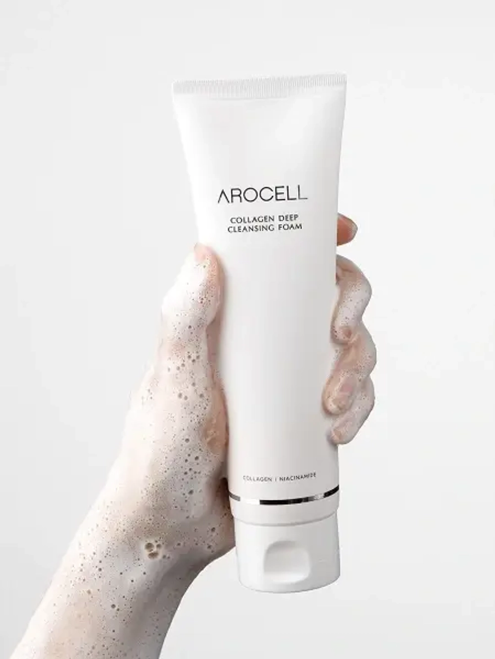 Коллагеновая пенка для глубокого очищения кожи AROCELL Collagen Deep Cleansing Foam 120мл