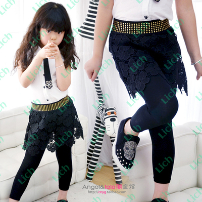 Юбка детская гипюровая с клепками на эластичном поясе