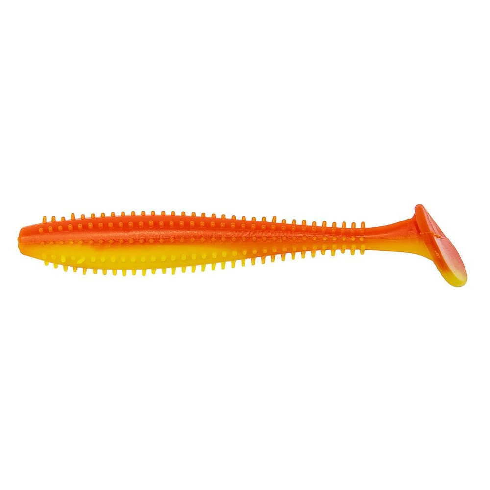Виброхвост Shaggy 3,35"/8,5 см Orange & Yellow 5шт. (HS-16-015) Helios