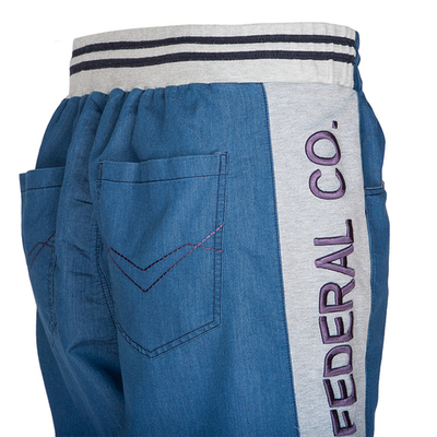 Бриджи большие джинсовые IFC с лампасами