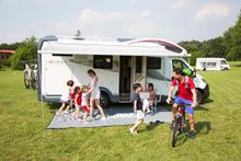 Маркиза Fiamma F45S, 3.5м, настенная, корпус Titanium (серебристый металлик) полотно серое