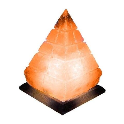 Солевая лампа Пирамида с резьбой Himalayan Salt Lamp Pyramid cutwork