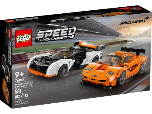 Конструктор LEGO Speed Champions 76918 McLaren Solus GT и McLaren F1 LM