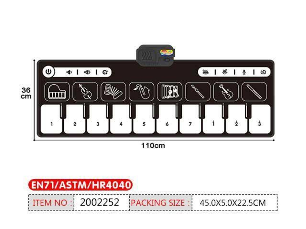 Пианино 110см, кор 757-02C