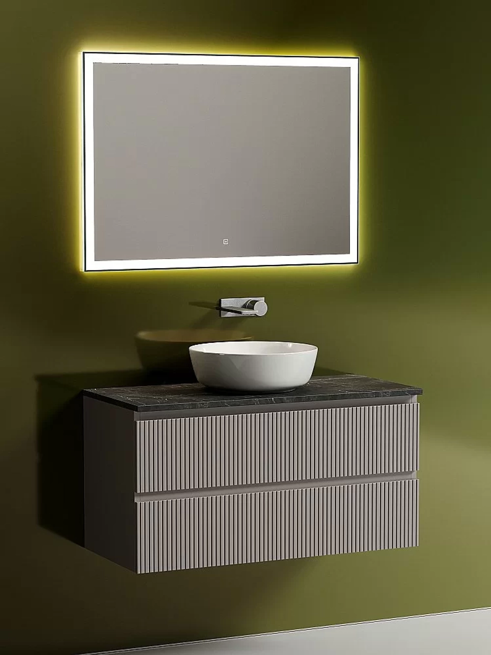 Тумба с раковиной Sancos SNOB T 100 со столешницей, Doha Soft