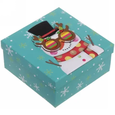 Коробка подарочная «Крутой снеговик» 15.5*15.5*7.5 см