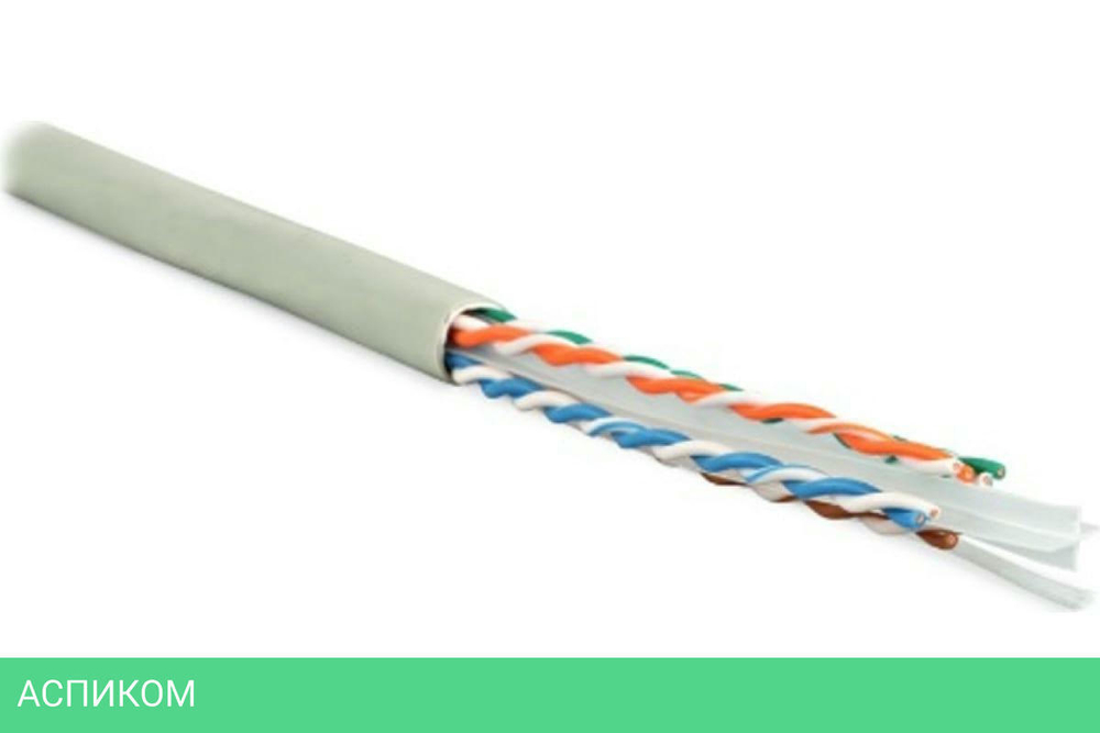 Кабель витая пара Hyperline UUTP4-C5E-S24-IN-LSZH-GY-305