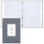 Тетрадь на кольцах БОЛЬШАЯ А4, 215х305 мм, 100 л., твердый картон, клетка, BRAUBERG, "Винтаж", 405410