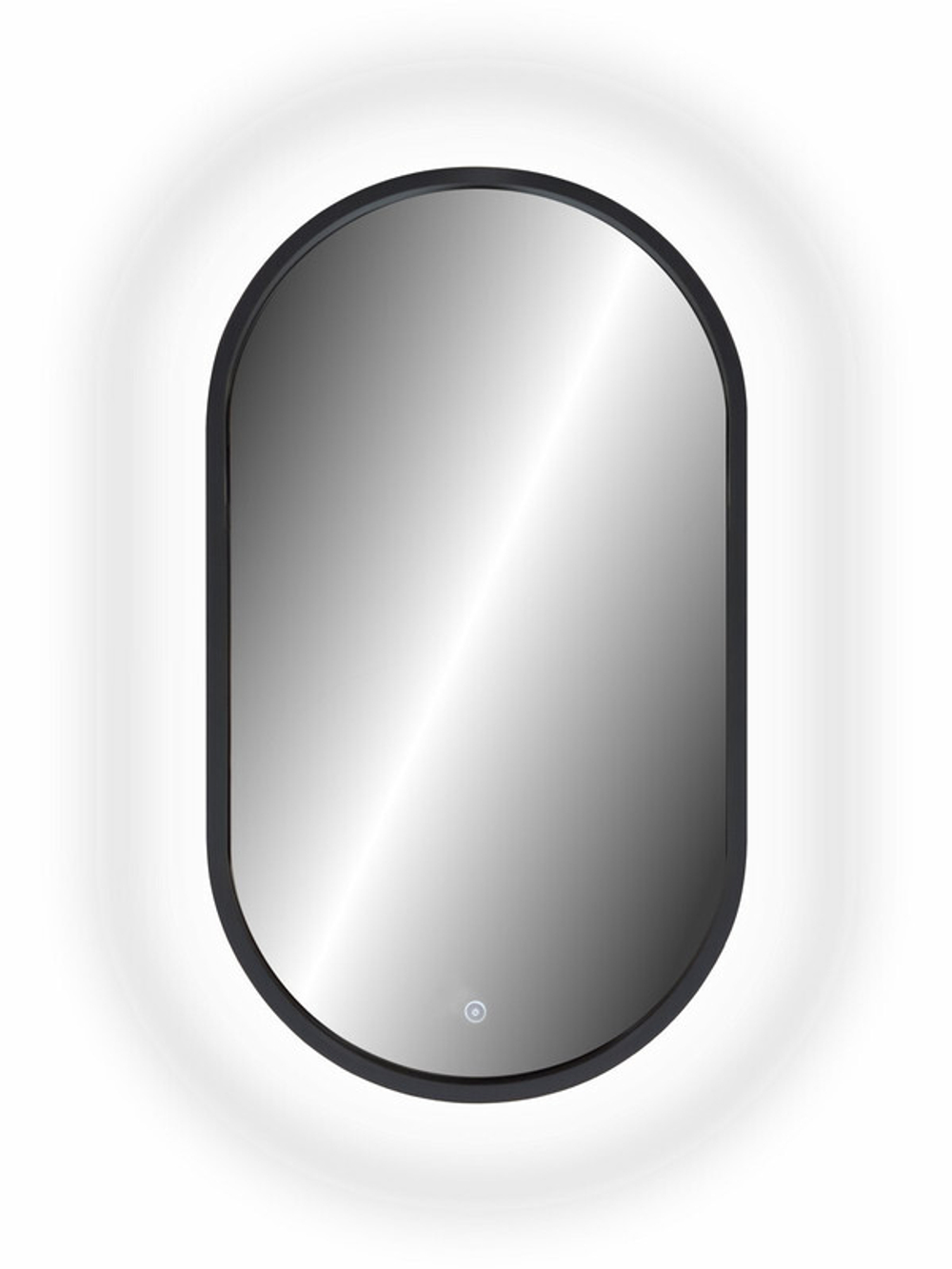 Зеркало "Prime Black Led" 450х800 в МДФ раме