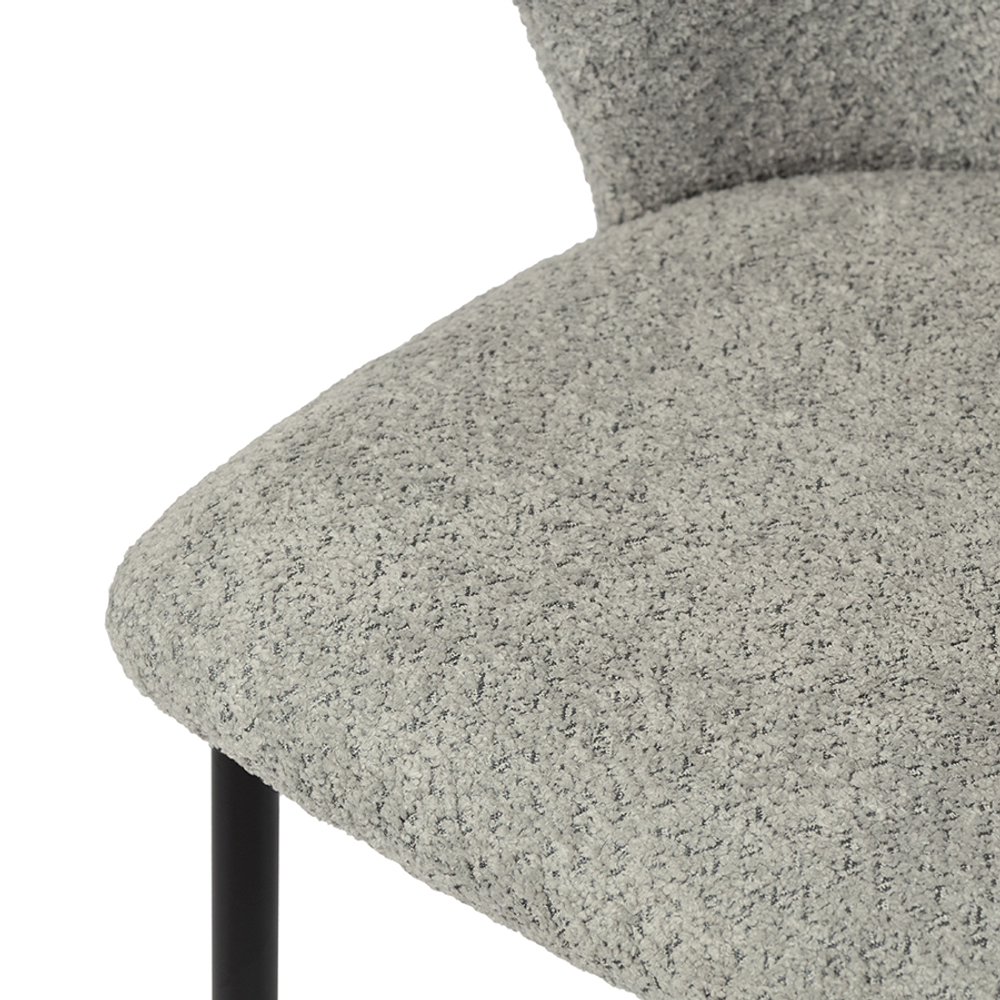 Стул барный foggy, букле, серый