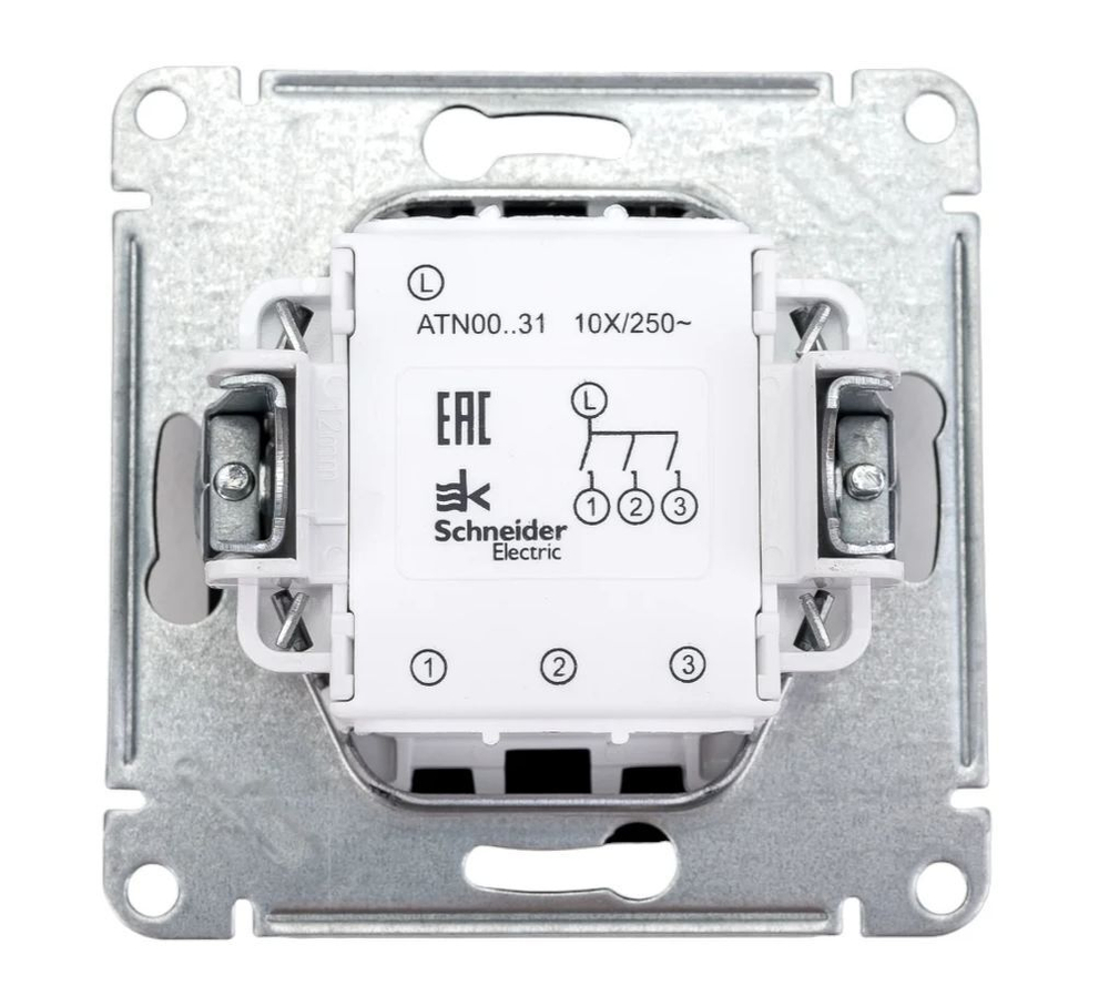 Выключатель 1-кл Schneider Electric Atlas Design карбон ATN001011