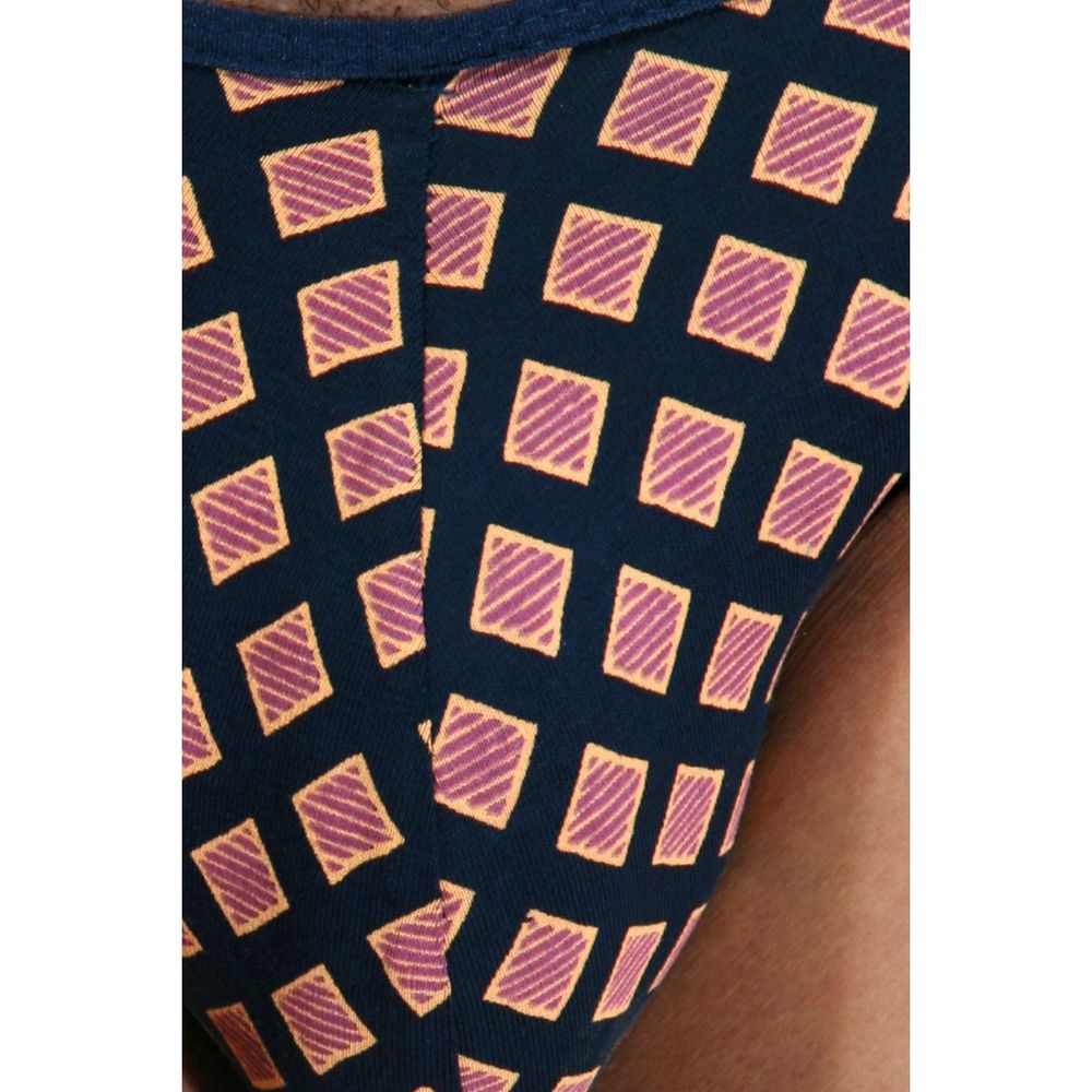 Мужские трусы слипы темно-синие с принтом DARKZONE DZN6517