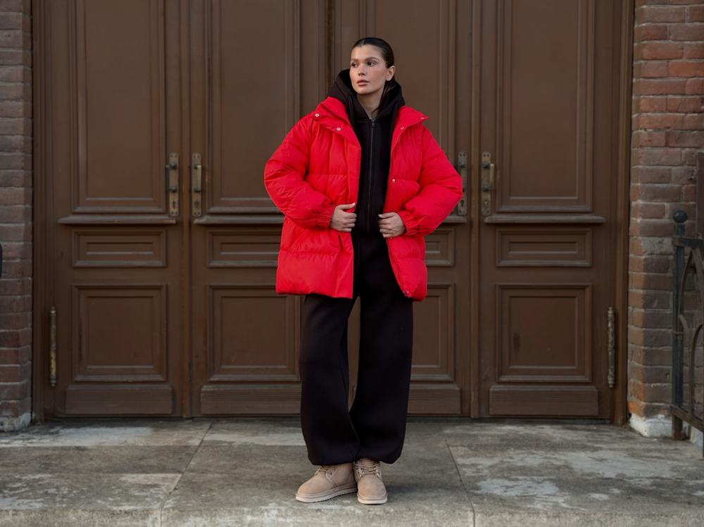 Пуховик COLD SEASON, красный