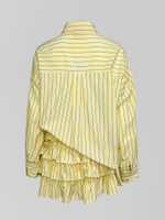 Костюм R.Studio 26371 в полоску из рубашки и юбки на резинке с рюшами